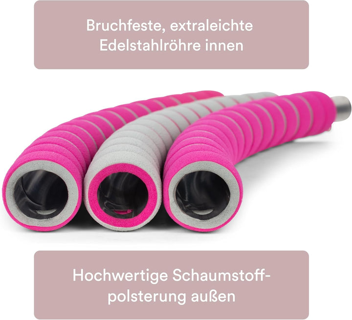 Hula Hoop Reifen Kinder - Hochwertige Schaumstoffpolsterung, 88cm, Edelstahlring, einfaches Handling