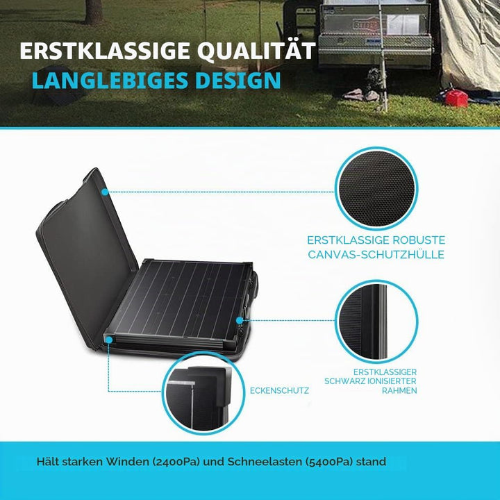 Renogy 100W 12V Mono Solarkoffer Wasserdicht 20A Solarregler LCD für Wohnmobil Camper Boot 100W Pane