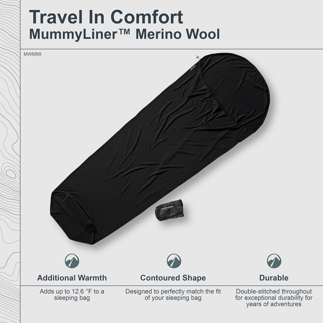 Cocoon Merinoschlafsack Mummy Liner - Merinowolle