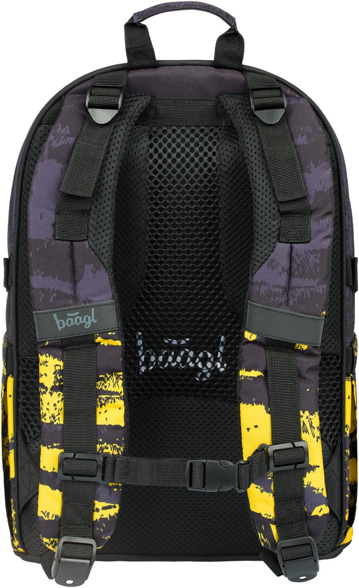 Baagl Schulrucksack für Jungen Mädchen Teenager - Skateboard Rucksack - Kinderrucksack mit Laptopfac