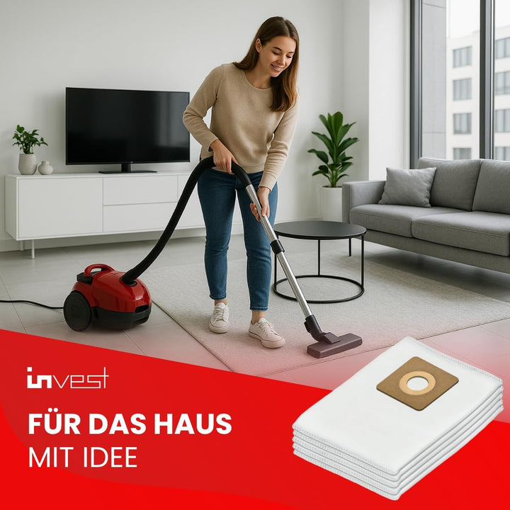 Invest - Staubsaugerbeutel Ersatz, Filtertüten Beutel Kompatibel mit BOSCH AdvancedVac 20, BOSCH Uni