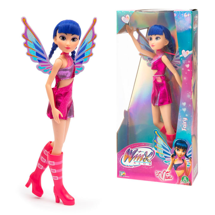 Winx Fairy Doll – Musa with Glitter Wings & Articulated Joints – Removable Fairy Accessories – Music