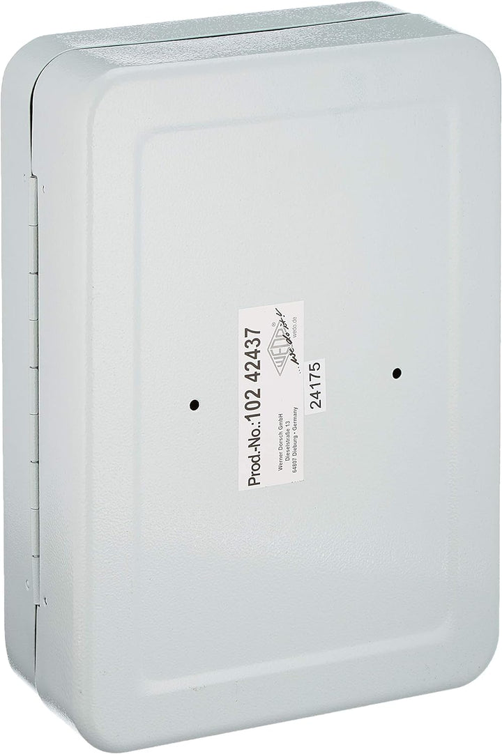 Wedo 10242437 Schlüsselschrank für 24 Schlüssel, 18,6 x 9,4 x 25 cm, Hellgrau & Schlüsselanhänger, 3