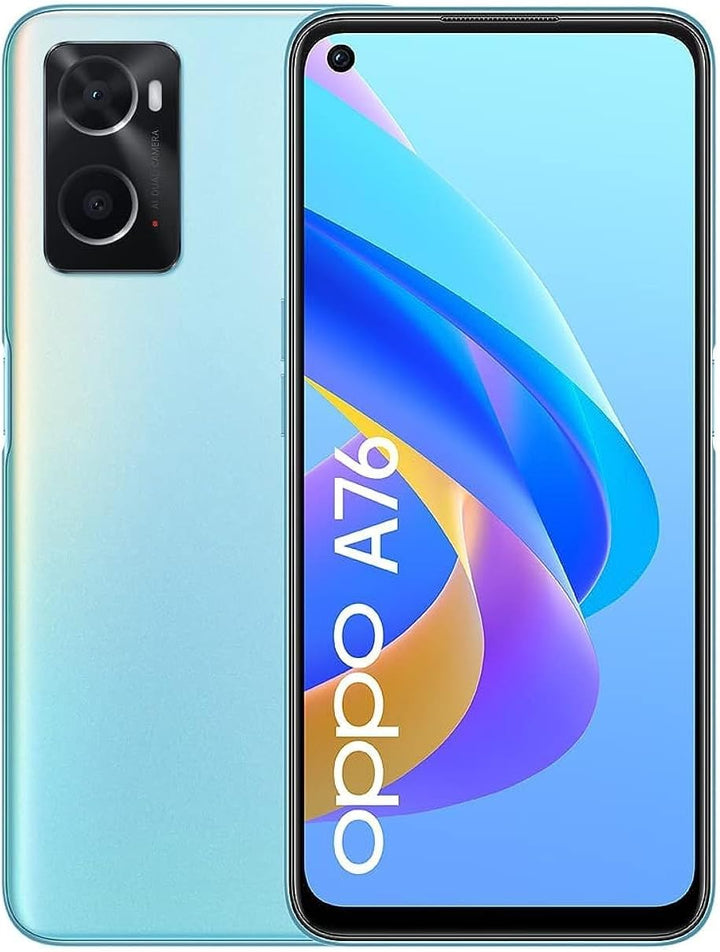 OPPO A76 Smartphone, Qualcomm Snapdragon 680, 6.56“ AMOLED 90Hz, 13MP+2MP Rear Camera, 8MP Front Cam