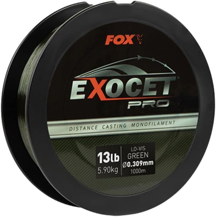 Fox New Exocet Pro Monofilament Carp Fishing Line 1000m 16lb, 16lb