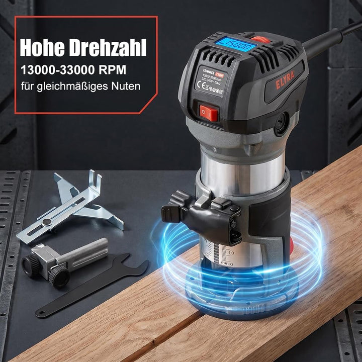 Elyra Elektrischer Handoberfräser 710W mit LCD-Display