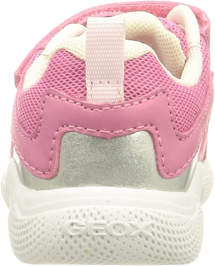Geox Baby-Mädchen B Sprintye Girl Sneaker, Fuchsia Silver