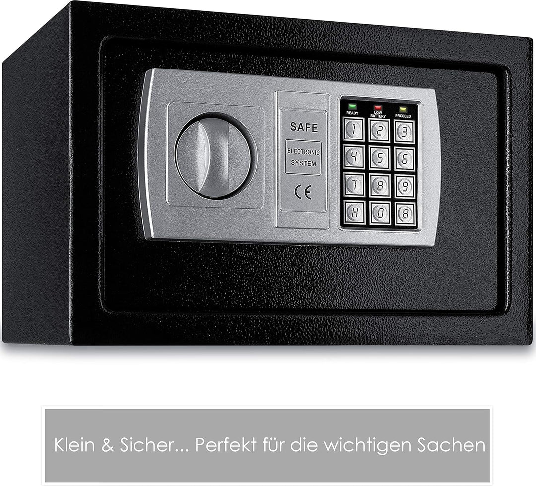 KESSER® Elektr. Tresor | 31x20x20cm | LED-Anzeige | Elektronischer Safe | Doppelbolzenverriegelung |