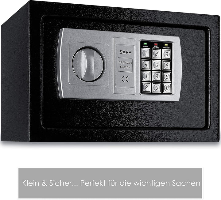 KESSER® Elektr. Tresor | 31x20x20cm | LED-Anzeige | Elektronischer Safe | Doppelbolzenverriegelung |