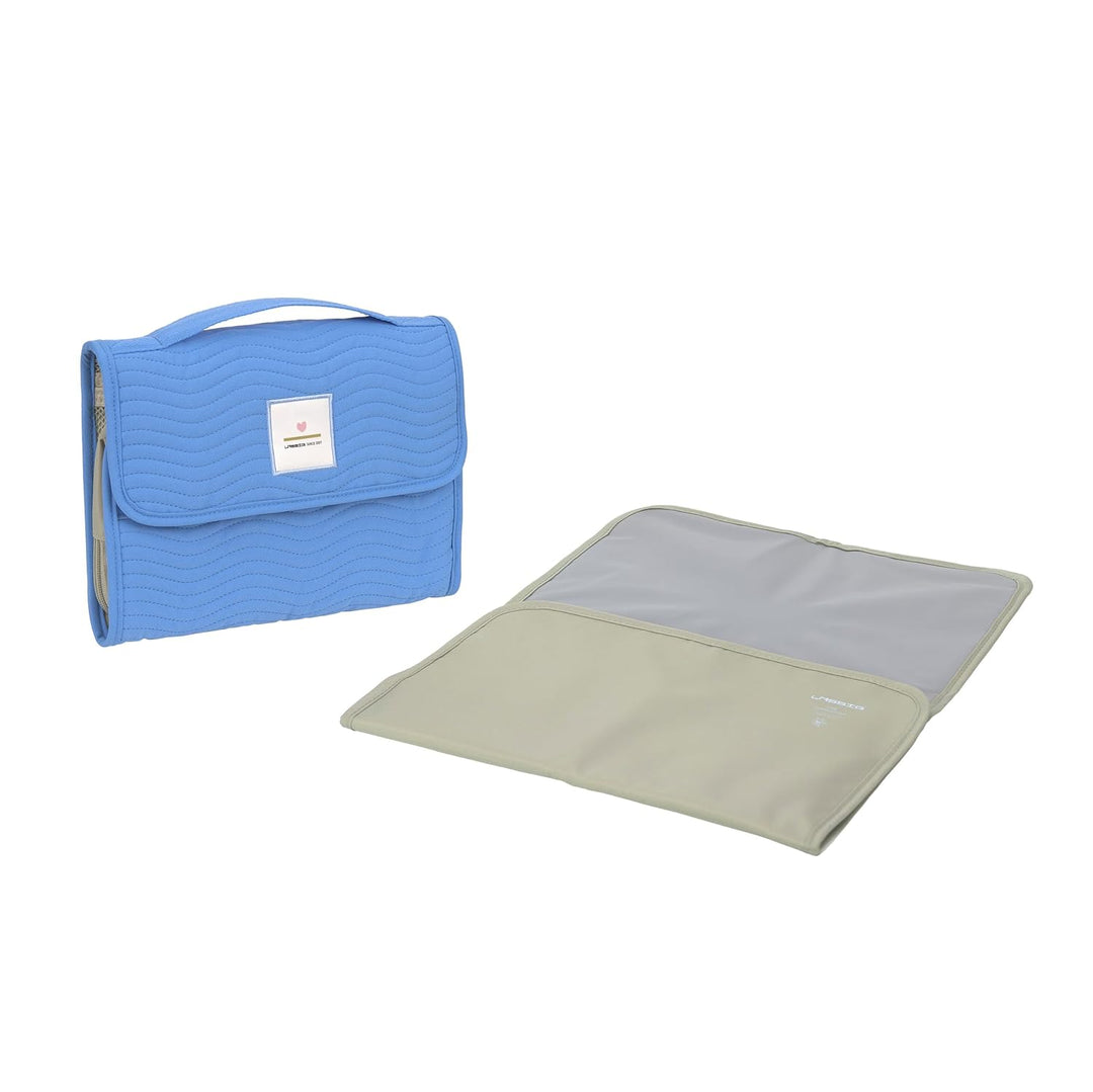 LÄSSIG Windeltasche XL mit Wickelunterlage für unterwegs Blue | Wickelorganizer, Baby Wickeltasche,
