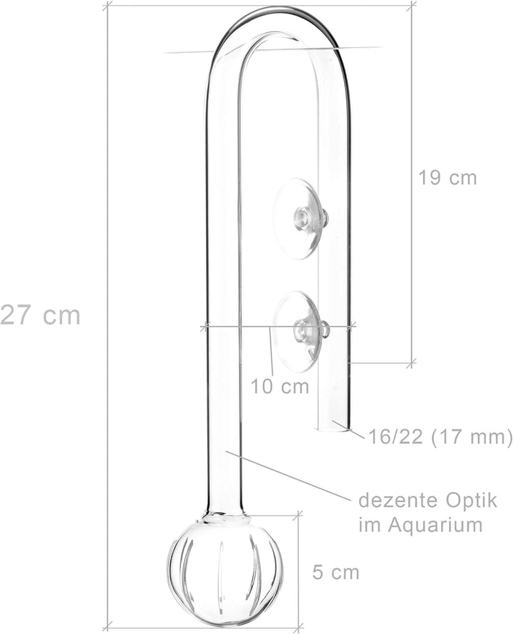 USCAPE Moon Inflow Glas - Aquarium Filtereinlauf (17mm (16/22mm)), 17mm (16/22mm)