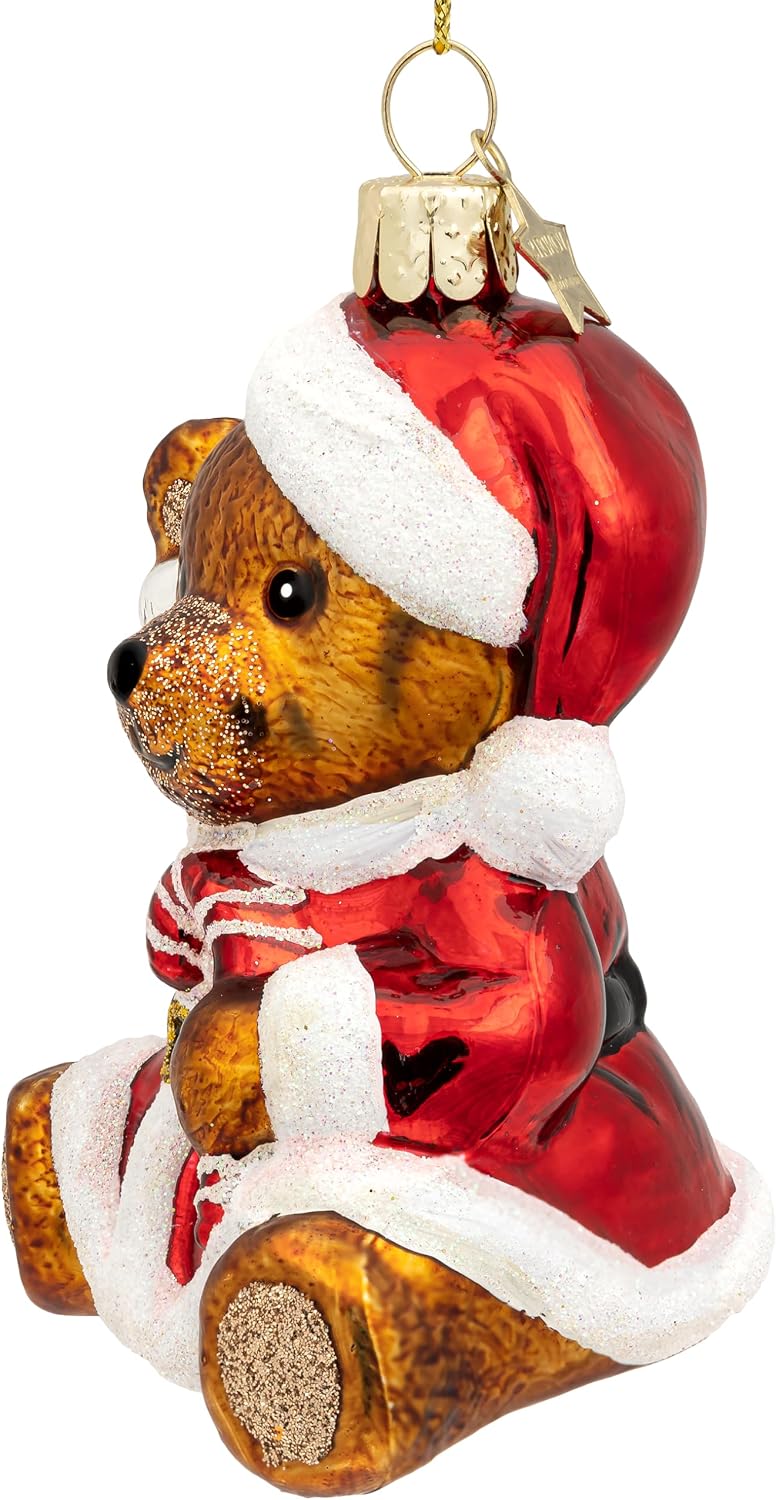 SIKORA Weihnachts Bär besondere Weihnachtskugel Glas Christbaumschmuck Deko Figur Weihnachten Anhäng