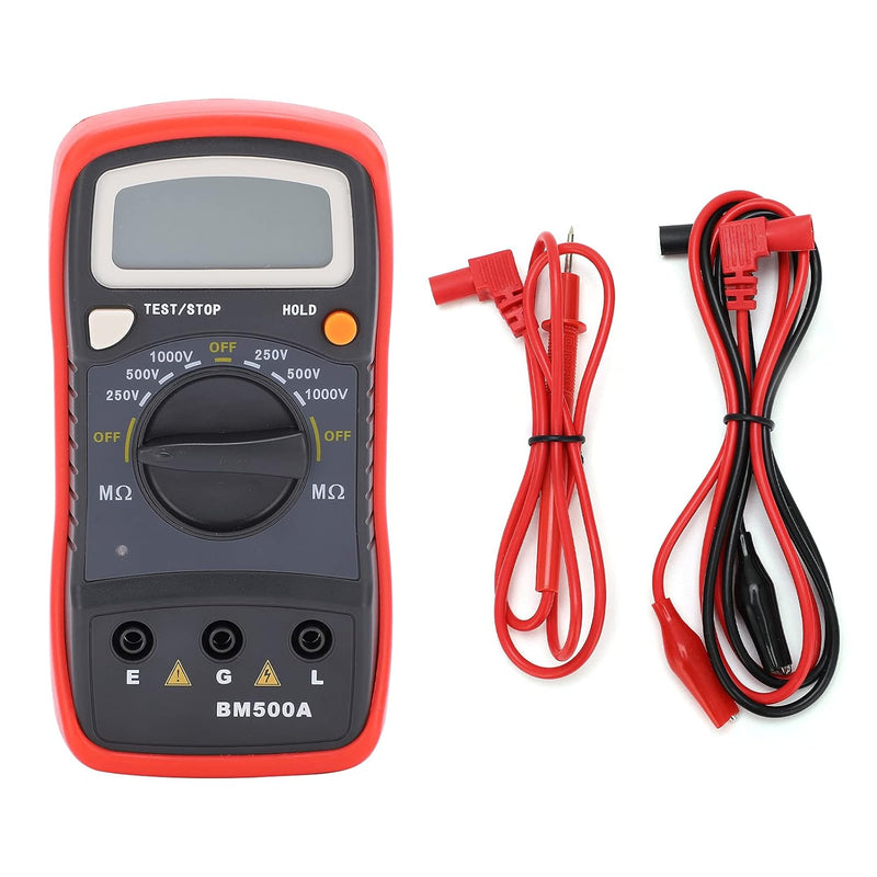 BM500A 250 V/500 V/1000 V Elektronisches Megohmmeter, Digitales Isolationswiderstandsmessgerät Megoh