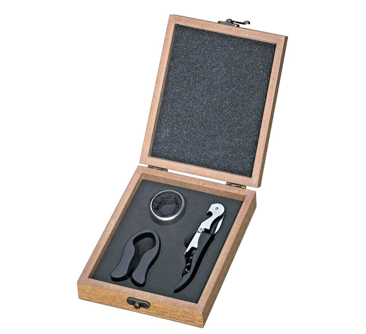 cilio Weinset PIEMONTE 3-teilig, Kellnermesser mit zweistufigem Hebel, integrierter Folienschneider,