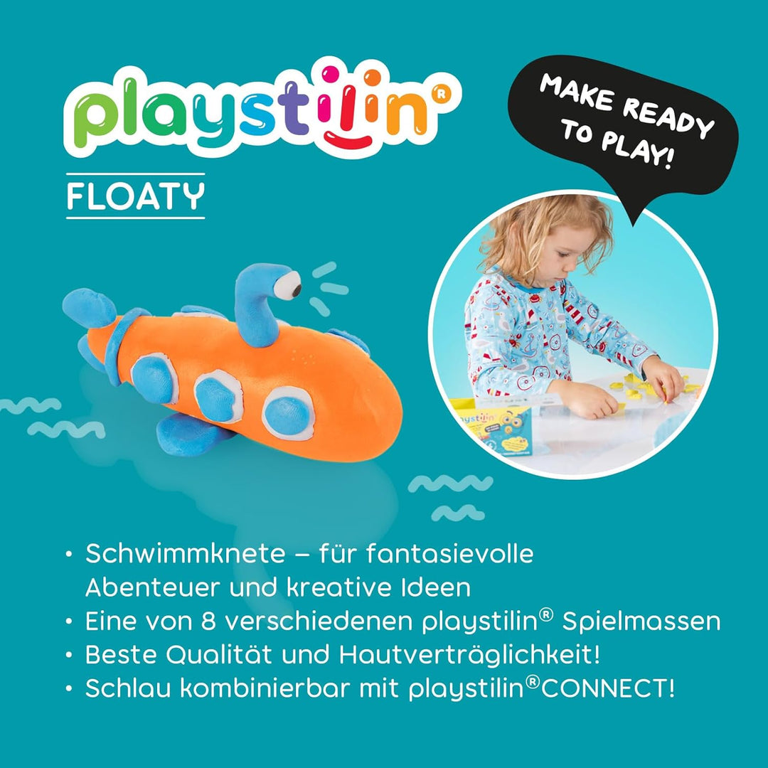 Playstilin Floaty - Original Schwimmknete, im Wasser spielbare, vegane Kinderknete, kreatives Plasti