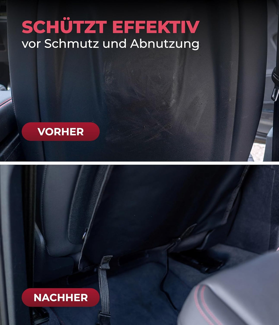 HerzensKind Rückenlehnenschutz und Organizer, wasserdicht und pflegeleicht. Autositzschoner für die