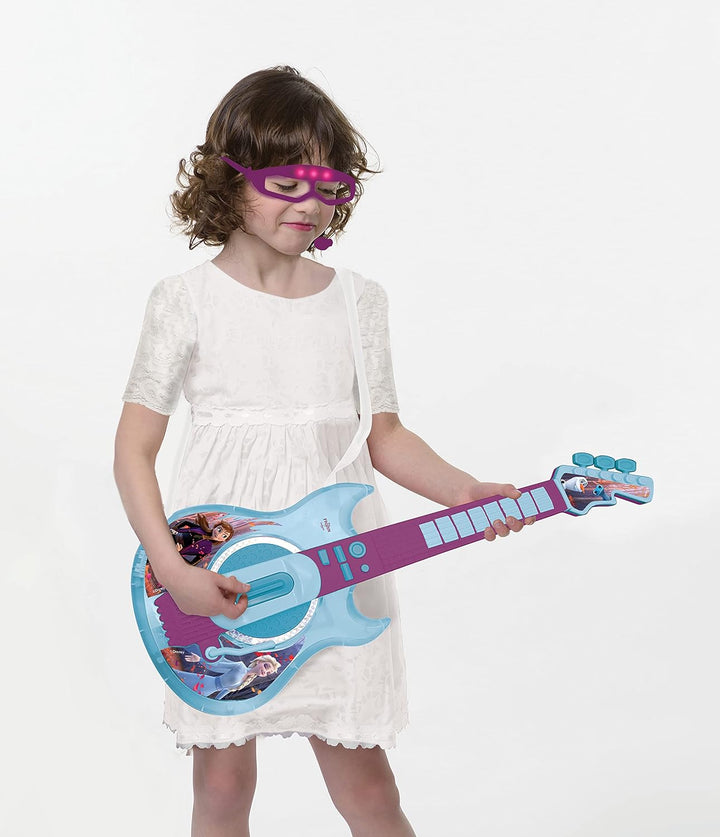 Lexibook, Die Eiskönigin, Leuchtende elektronische Gitarre mit Mikrofon, Brille mit Mikrofon, Melodi