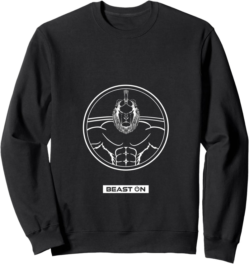 Löwen Soldat Fitness Löwe Gym Design Beast ON Fitness Sweatshirt