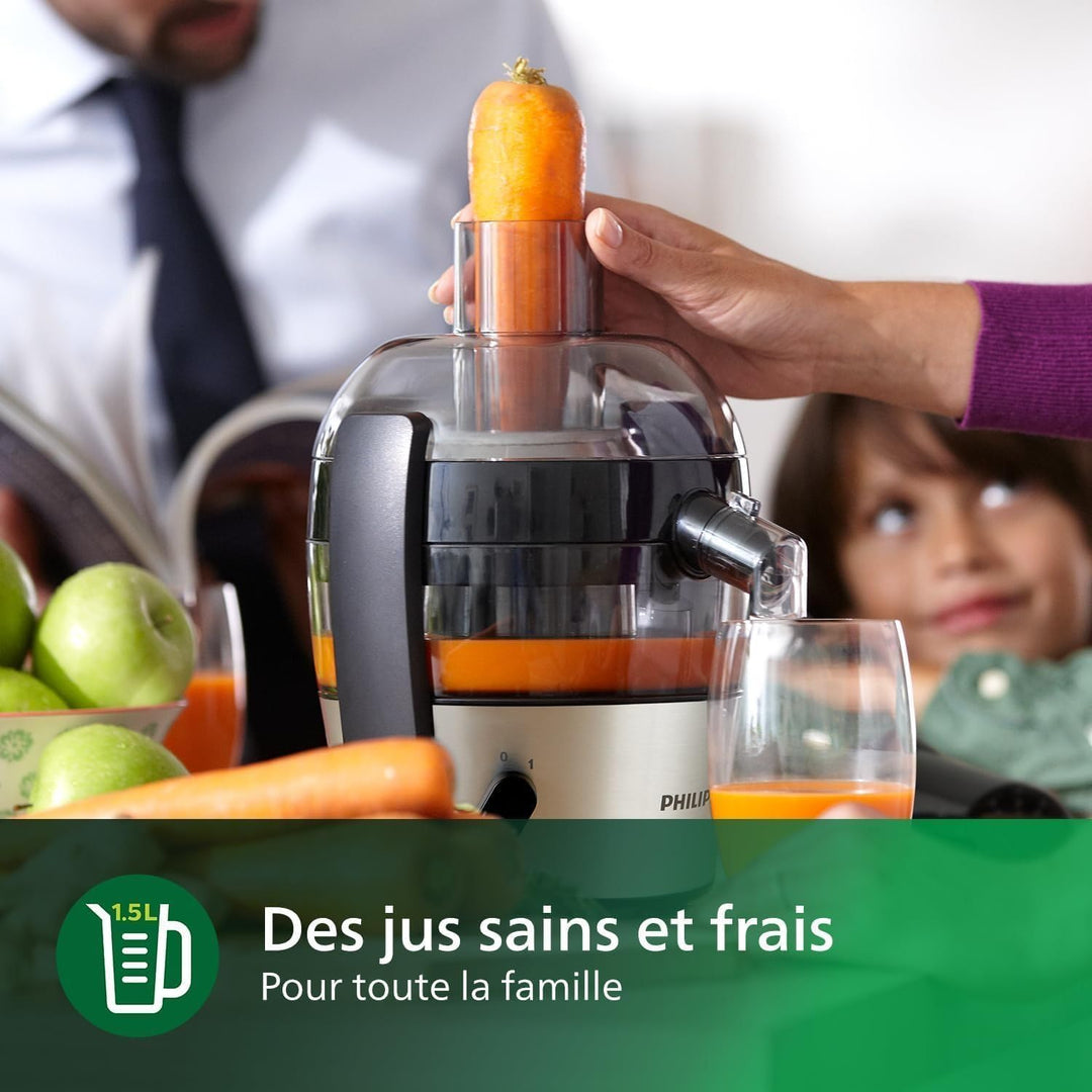 Philips Entsafter – 500W, 1.5L, NutriU-Rezepte-App, QuickClean (HR1832/00)