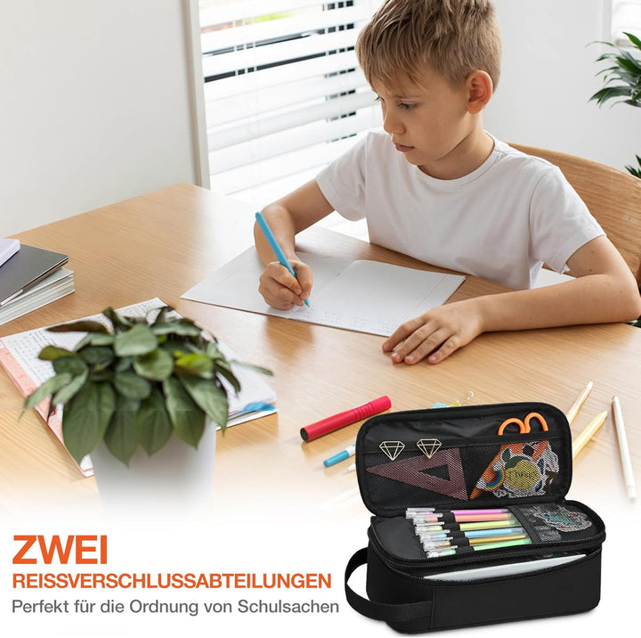Beaulyn federmäppchen Jungen,Grosses mäppchen 2fach mit Reissverschluss, federtasche für 1. klasse 5
