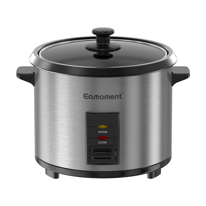Eamoment ERC-10CSL 1.8L | 700W Reiskocher & Schwarzer Dampfgarer Reiskochfunktionen,kochen 1-10 Pers