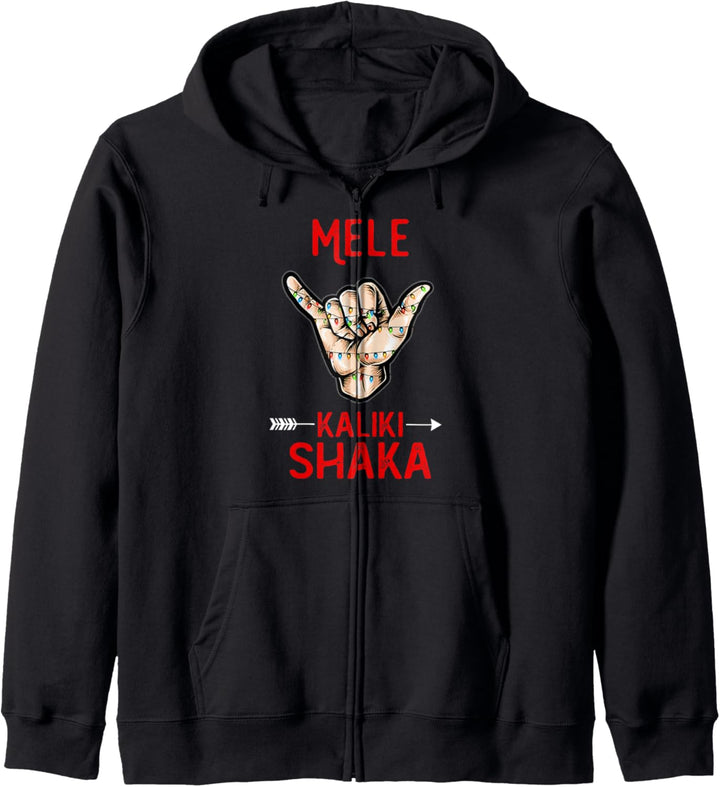 Mele Kalikimaka Kaliki shaka sign Hawaiian Merry Christmas Kapuzenjacke