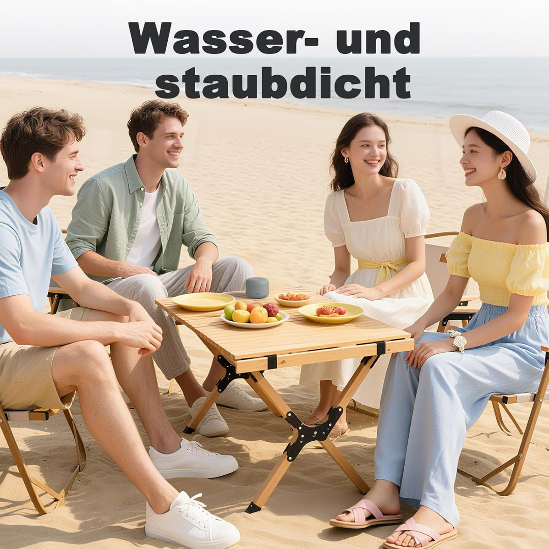 Bobtot Tragbarer Bluetooth-Lautsprecher, kabelloser wasserdichter Lautsprecher mit lautem Stereo-Sou