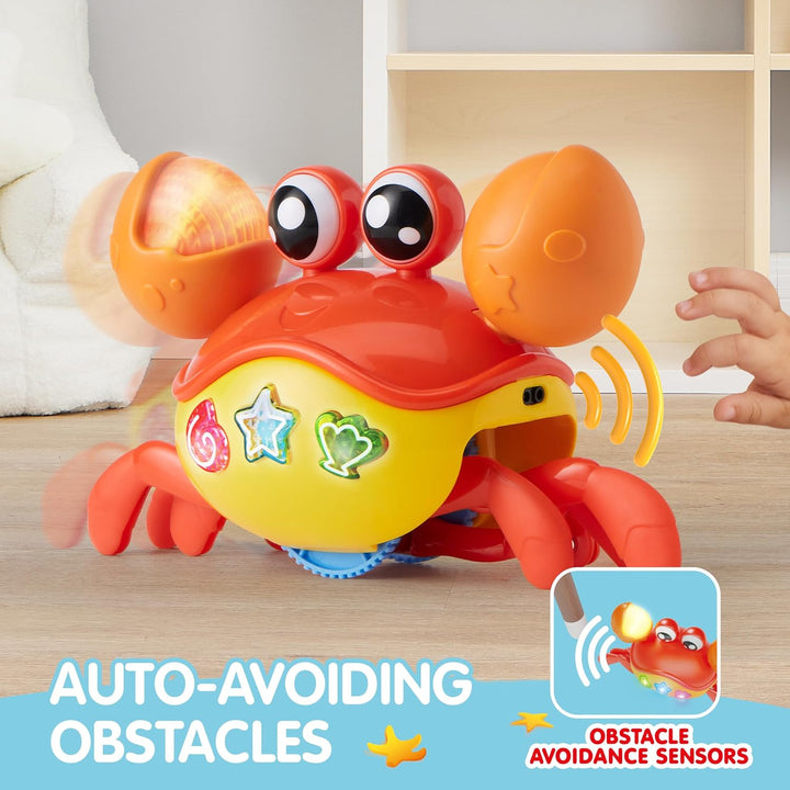 JOYIN Krabbelkrabbe, Babyspielzeug, interaktives grosses Krabbenspielzeug, tanzende Krabbe, die Hind