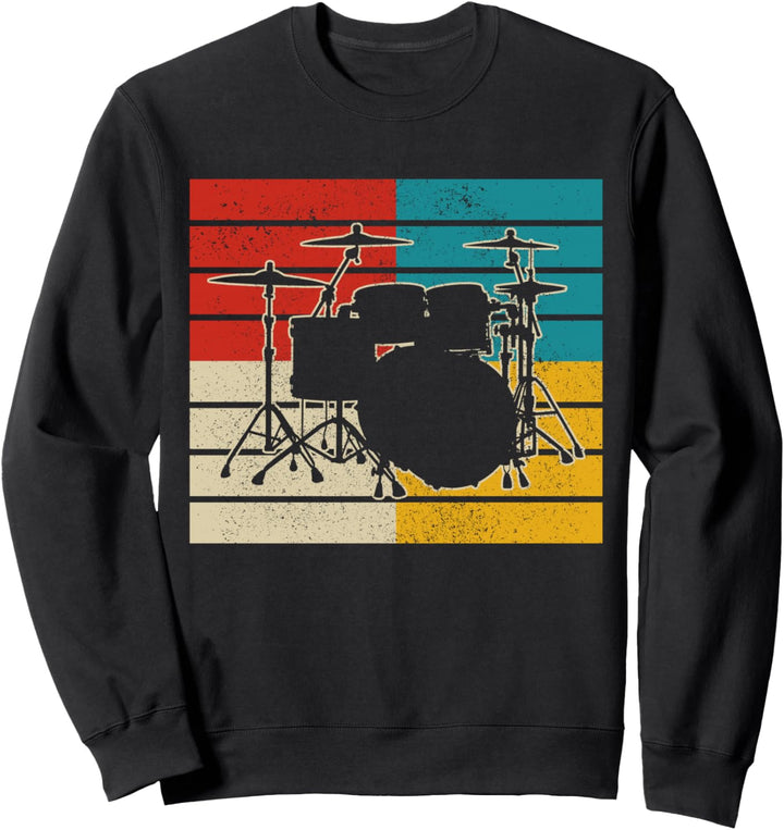 Drummer Schlagzeug Vintage Schlagzeuger Geschenk Sweatshirt