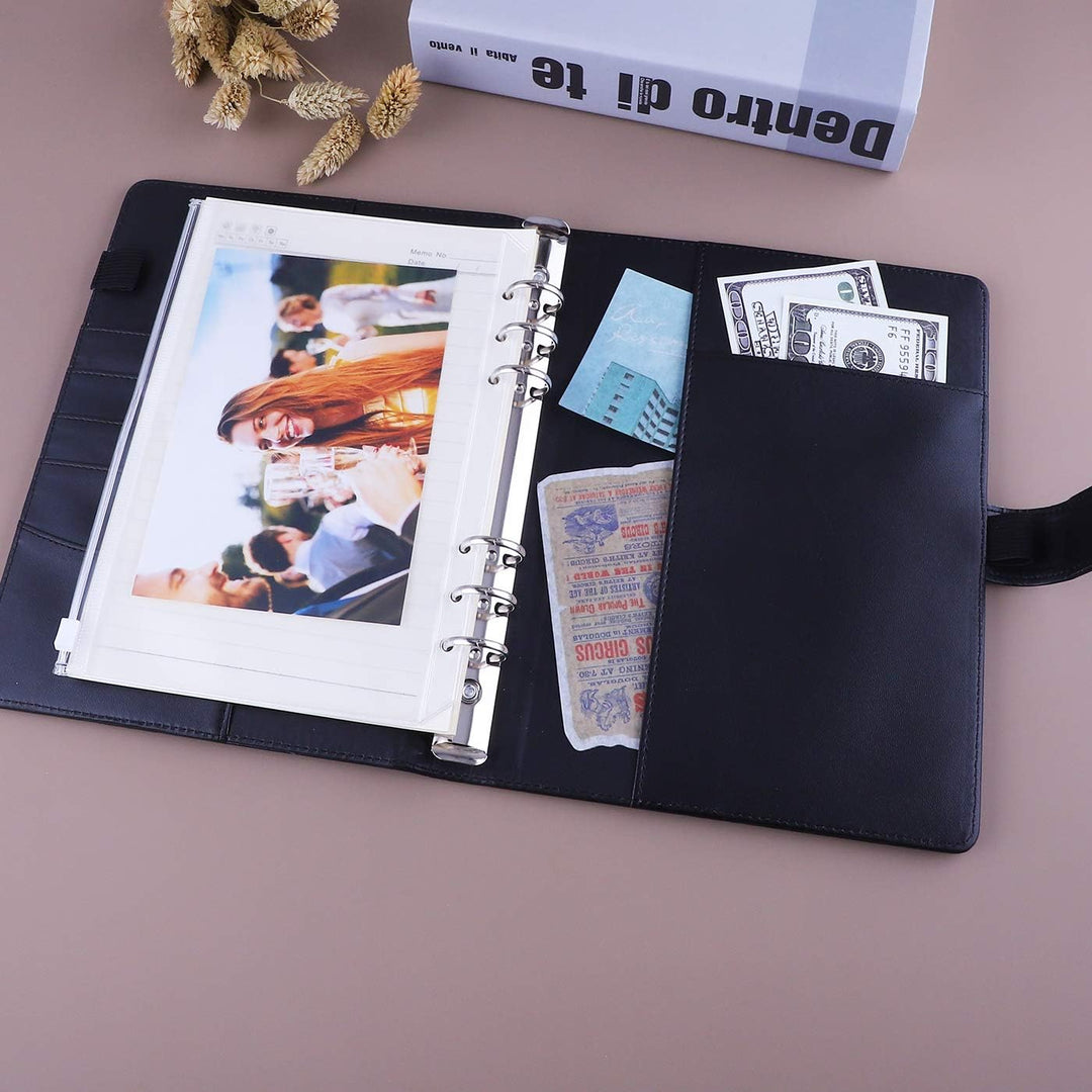 Antner A5 Binder PU Leder 6 Ringe Notizbuch Binder Cover für A5 Füllpapier, nachfüllbar A5 Personal