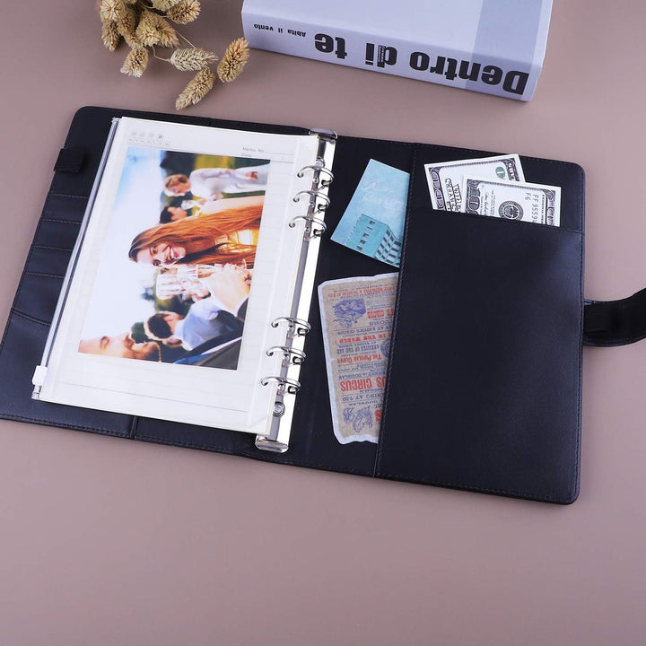 Antner A5 Binder PU Leder 6 Ringe Notizbuch Binder Cover für A5 Füllpapier, nachfüllbar A5 Personal
