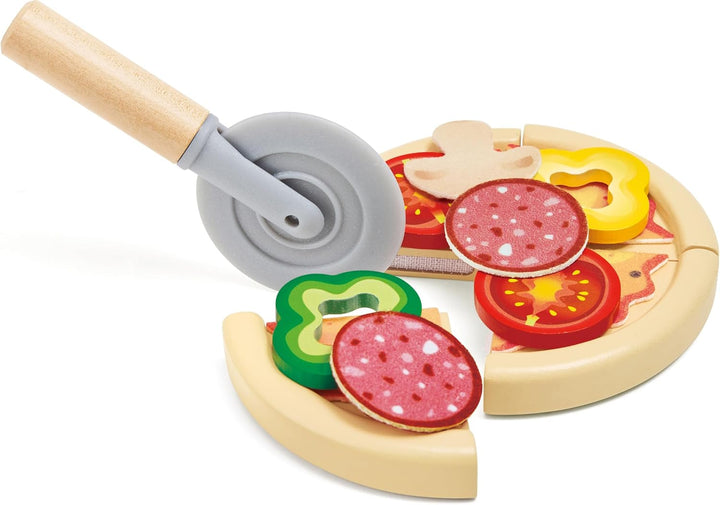 Hape Pizzaofen mit realistischen Brennholzeffekt und passenden Geräuschen – Rollenspiel-Kochset mit