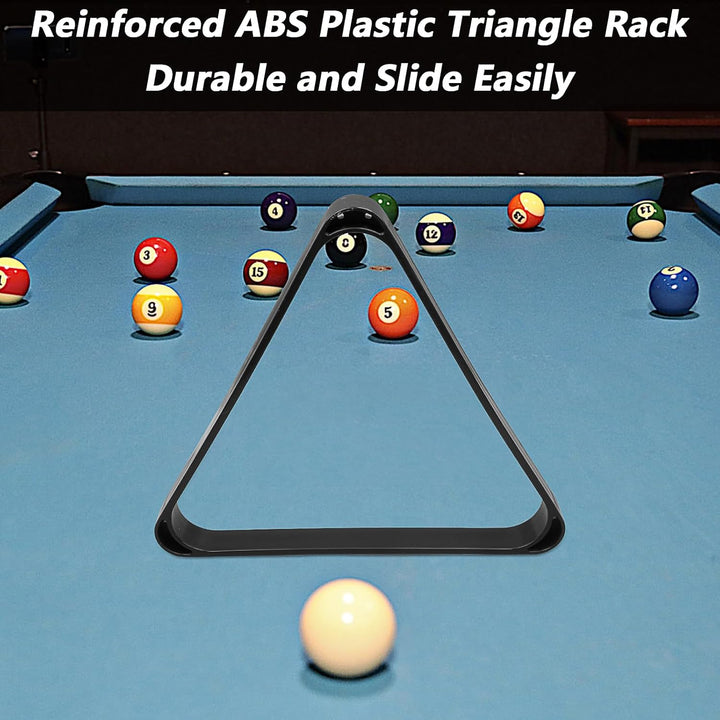 Billard Zubehör Set mit Kugeln, Dreieck, Kreide, Aufklebern & Ersatzspitzen – Komplettes Pool Tisch