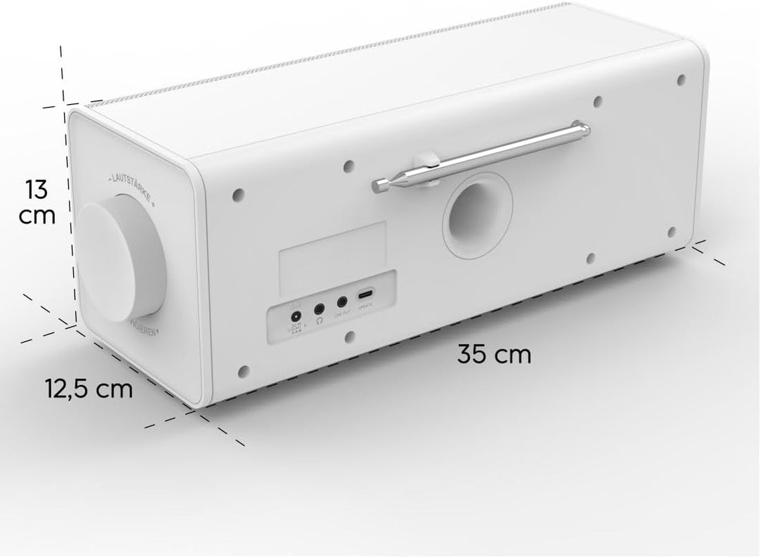 Hama Digitalradio mit Wecker (DAB Radio mit grossem Display, Küchenradio, DAB+, Seniorenradio mit ei