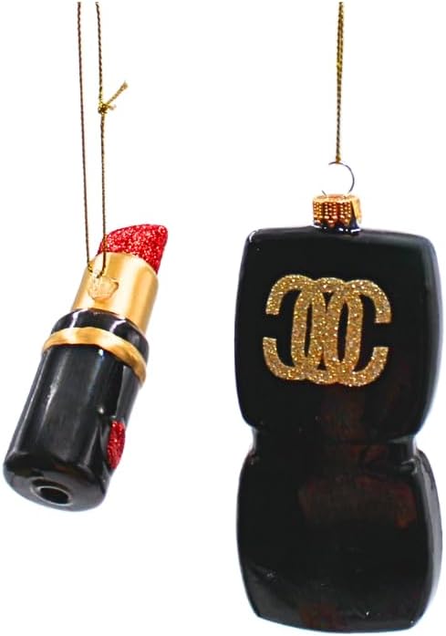 Dekohelden24 Lauschaer Christbaumschmuck - 2er Set Christbaumkugeln Lauscha, Glaskugeln, Weihnachtsb