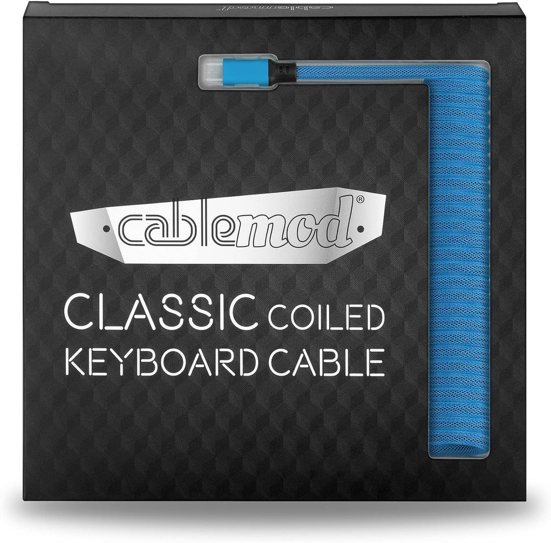 CableMod Classic Coiled Keyboard Cable - Spiralkabel für Tastatur Micro USB auf USB Typ A - Gaming T