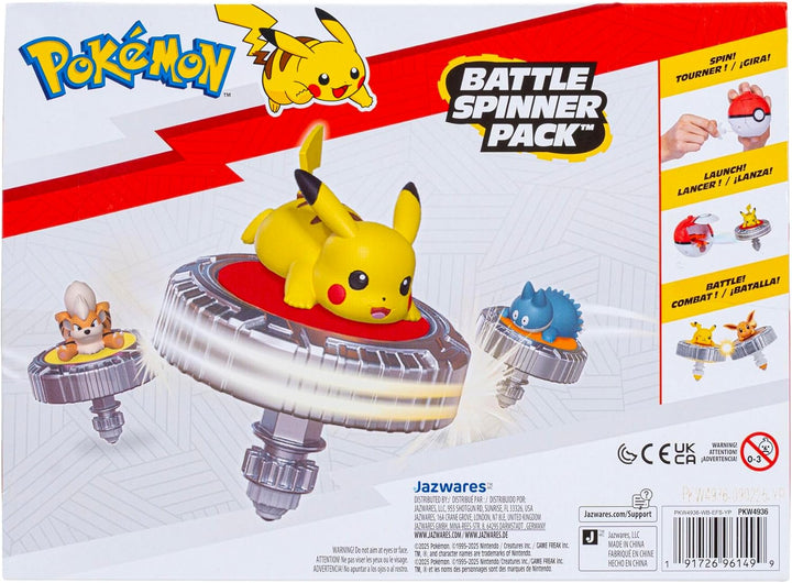 Pokémon PKW4936 Pikachu Battle Spinner Pack | Battle Spinner mit Superball-Launcher