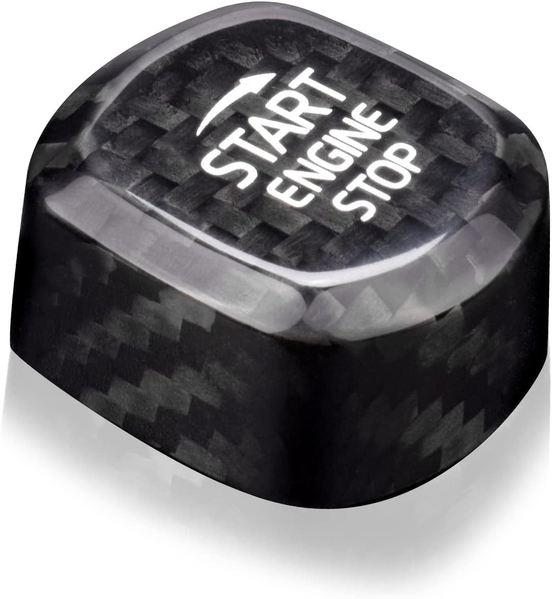 KUNGKIC Kohlefaser Auto-Motor-Start-Stopp-Schalter Carbon Fiber Engine Start Button accessories für
