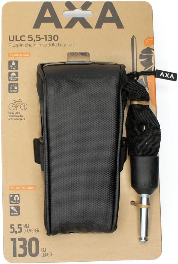 AXA ULC 5,5-130 Einsteckkette für Rahmenschlösser – Länge 130 cm – Inklusive Transporttasche