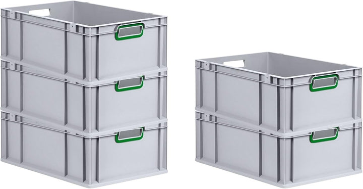 Mega Deal | 10x Proregal Eurobox NextGen Color | HxBxT 22x40x60cm | Griffe grün offen | Verstärkter