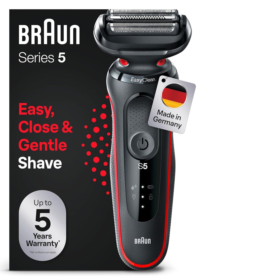 Braun Series 5 Elektrorasierer, EasyClean Rasierer Herren, Wet & Dry, Made in Germany, 51-R1000s, Ro