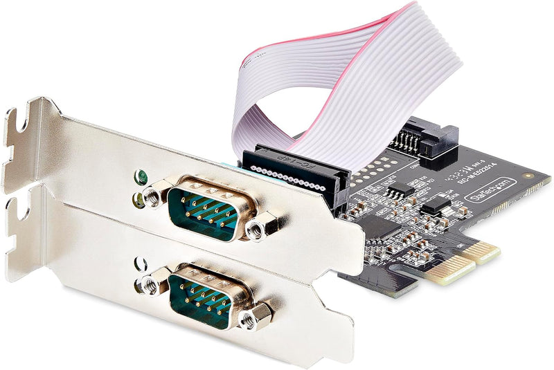 StarTech.com 2-Port Serielle PCIe Karte, Quad-Port PCI Express zu RS232/RS422/RS485 DB9 Serielle Kar