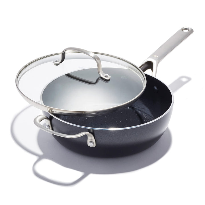 OXO Agility 3QT Kochtopf mit Glasdeckel, Keramik-Antihaft-Kochgeschirr, PFAS-frei, induktionsgeeigne