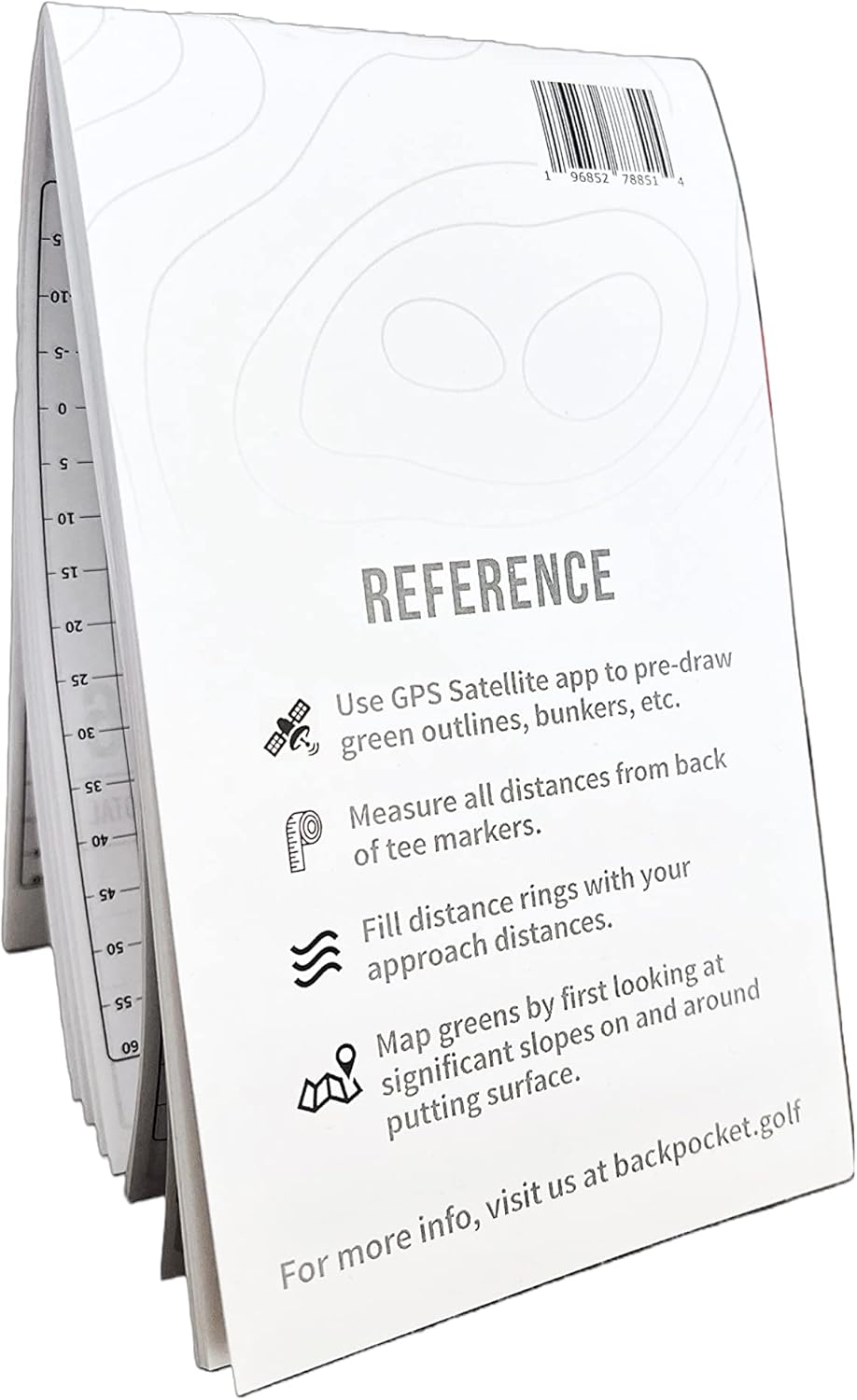 BACK POCKET GOLF Yardage Book (4er-Pack) – USGA-konform und hergestellt in den USA, unverzichtbar fü