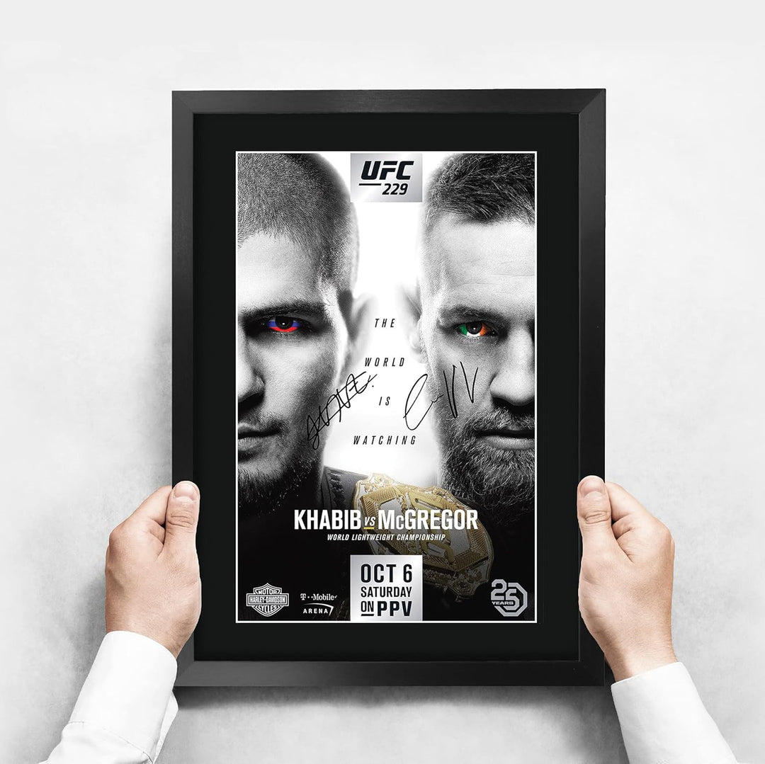 HWC Trading UFC 229 Fight Khabib Nurmagomedov vs Conor McGregor Gifts, gedrucktes Autogramm für UFC-