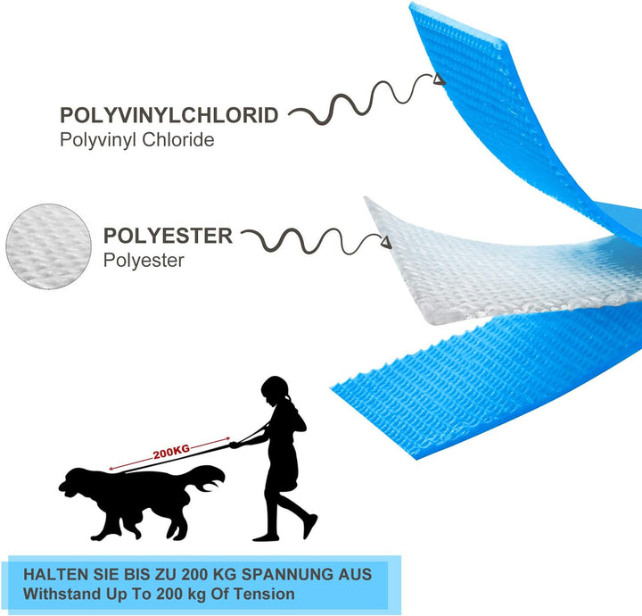 Toozey Schleppleine für Hunde, 3m / 5m / 7m / 10m / 15m / 20m Schleppleine mit Handschlaufe und Netz