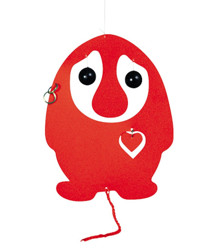Flensted Puffing Troll, red Mobiles, Folie, Rot, 18cm