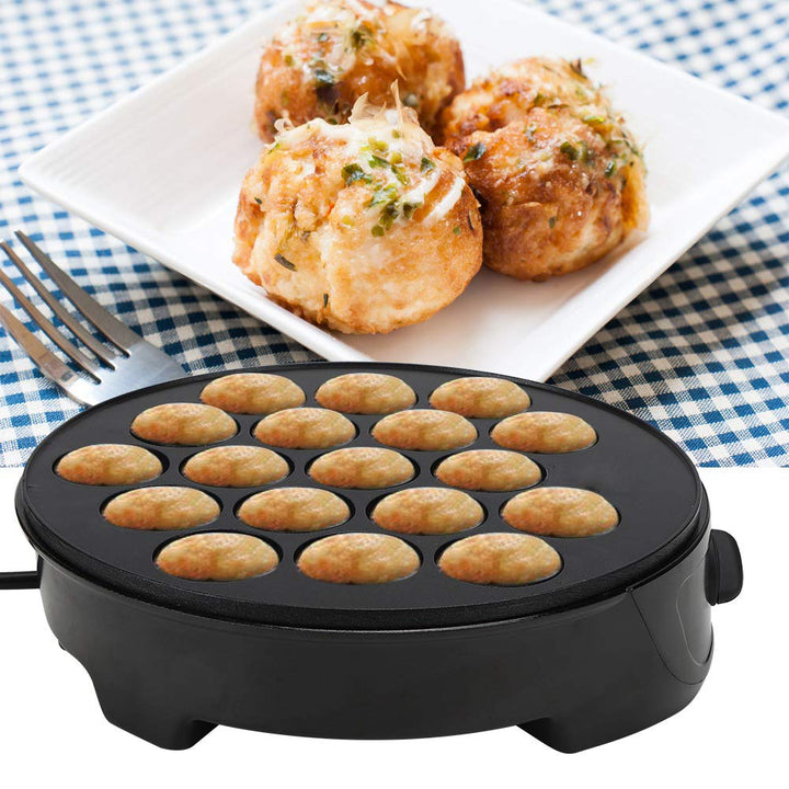Elektrische Takoyaki-Maschine mit 18 Runden Formen, Oktopus-Kugel, Mini-elektrische Backform, Frühst