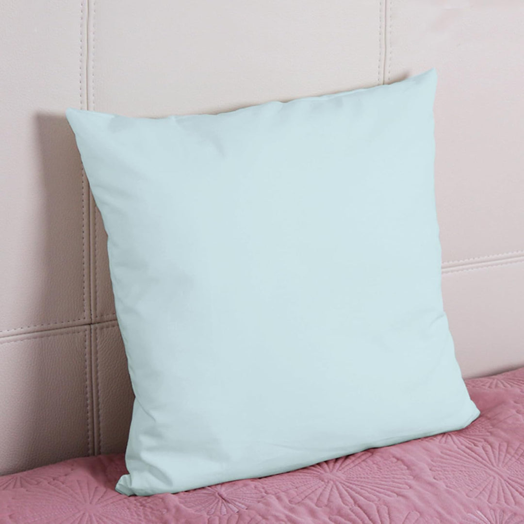 Pizuna Luxury Soft Satin Pack of 2 Pillowcases 80 x 80 cm Baby Blue 800 Thread Count Cotton Square P