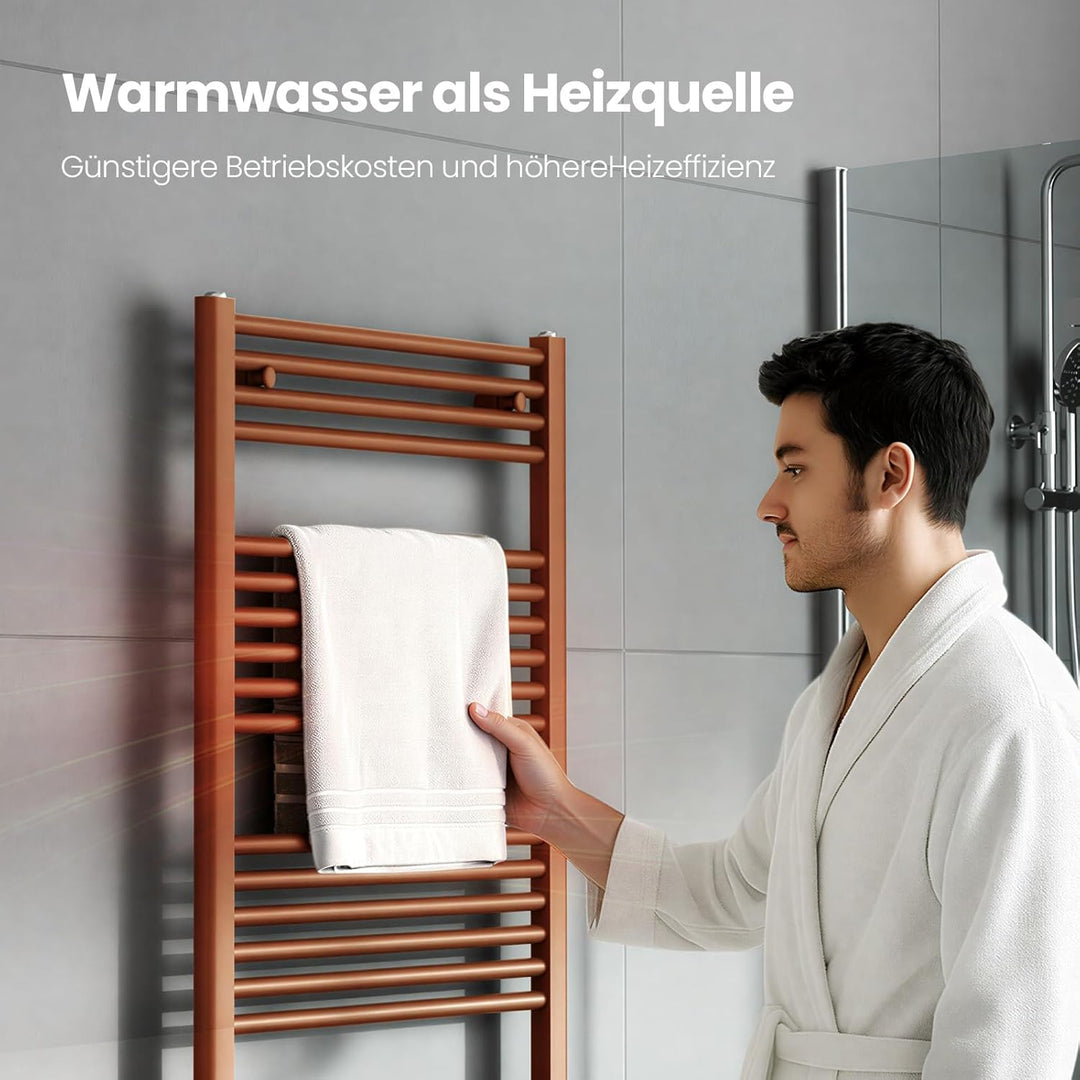 Heilmetz Anthrazit BadHeizkörper 40 x 160 cm Handtuchtrockner Bad-Heizkörper Handtuchheizkörper Mitt